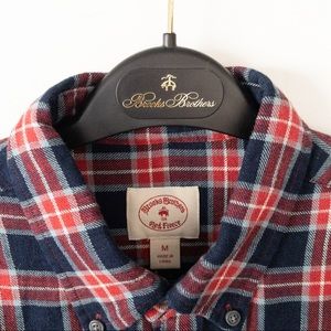 Brooks Brothers Navy/Red Heavyweight Plaid Shirt